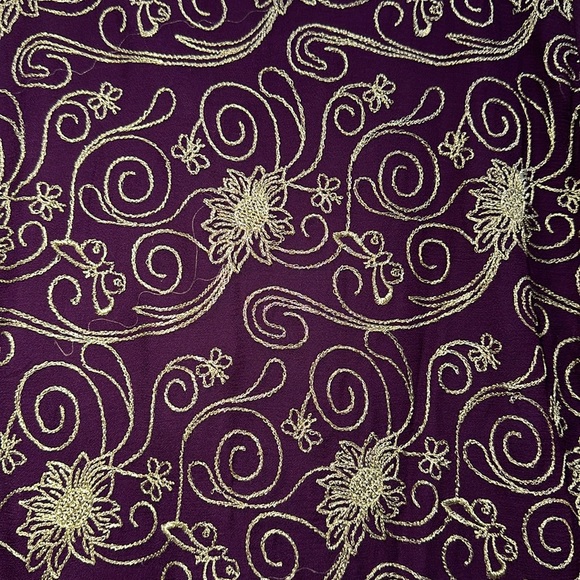 Purple three piece salwar kameez set - Picture 6 of 6